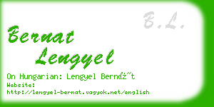 bernat lengyel business card